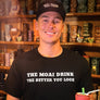T-Shirt - Black - The Moai Drink the Better you Look