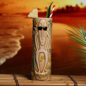Tasses Tiki Oriental Riverkit - Gobelets à Cocktail En Céramique 530 Ml - Décor Hawaïen, Fait Main - Cadeau De Vacances