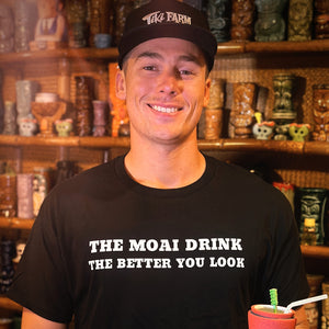 T-Shirt - Black - The Moai Drink the Better you Look