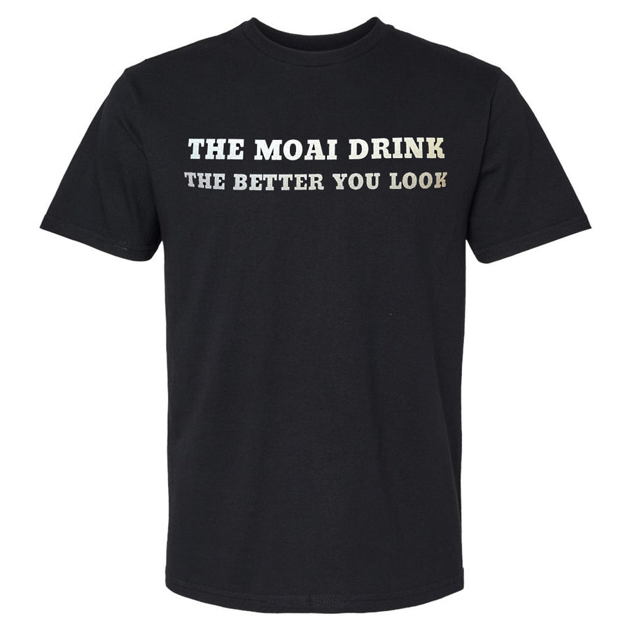T-Shirt - Black - The Moai Drink the Better you Look