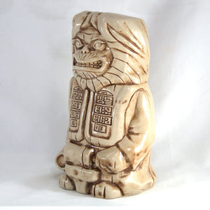 Lawgiver Tiki Mug - Bone with Light Brown Wash